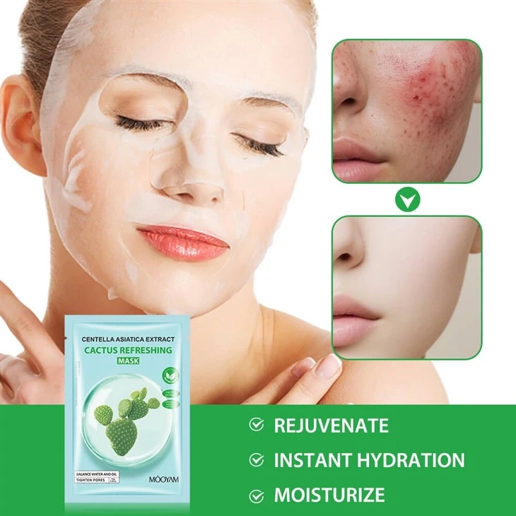 MOOYAM CACTUS REFRESHING FACIAL MASK – Instant Hydration & Calm For Glowing Skin