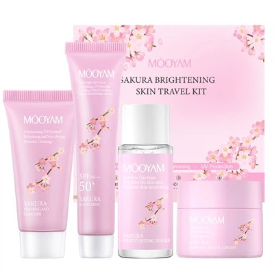 Kit de viagem para iluminar a pele MOOYAM Sakura